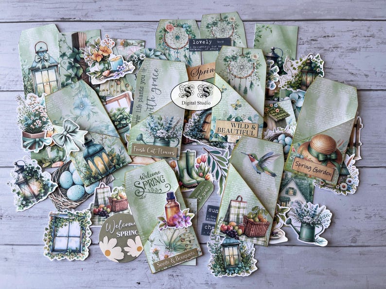 Spring Loaded Pocket Tags: Junk Journal Ephemera (digital Download) - Etsy