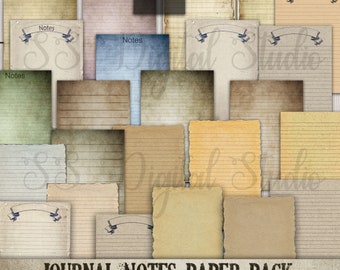 Grunge Journal Paper: Printable Lined & Plain Notes (Digital Download)