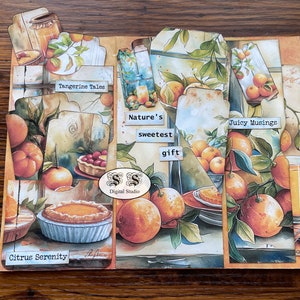 Kit de diario en folio de mandarina imprimible: ¡sea creativo con Citrus Dreams!