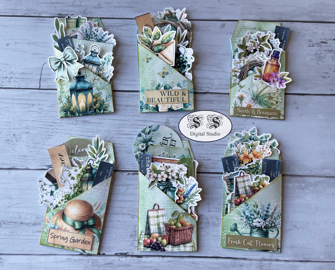 Spring Loaded Pocket Tags: Junk Journal Ephemera (digital Download) - Etsy