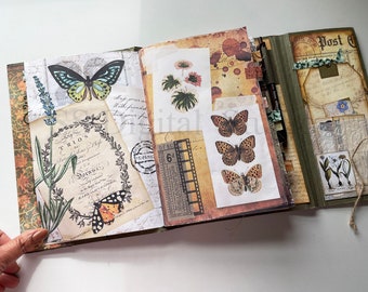 Botanisches Journal Papier, Vintage, Kaffee gebeizt, Printable Journal Seiten, Digitales Journal Kit, Scrapbook Journal Seiten, digitales Papier