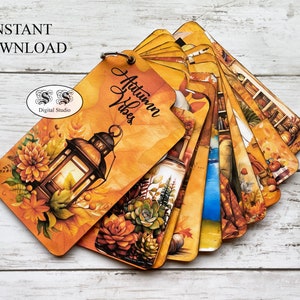 Autumn Tag Booklet: Fall Ephemera Journal Kit (Digital Download)