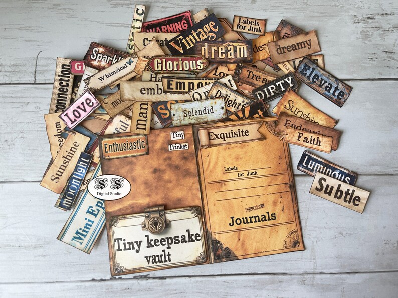 Trinket Label Printable Labels for Junk Journals - Vintage-inspired Designs - Etsy