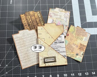 Vintage Junk Journal Kit: Pocket Tag Ephemera (Digital Download)