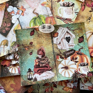 Autumn Junk Journal Kit: Vintage Fall Ephemera (Digital Download)