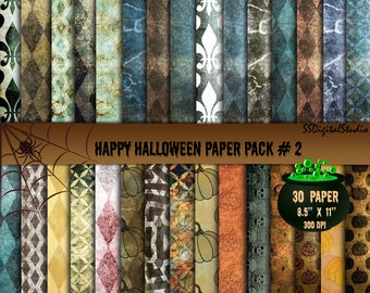 Halloween Digital Paper Pack: Haunted House Backgrounds (Commercial Use)