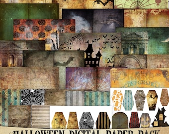 Halloween Junk Journal Paper: Mystical Witchcraft Kit (Digital Download)
