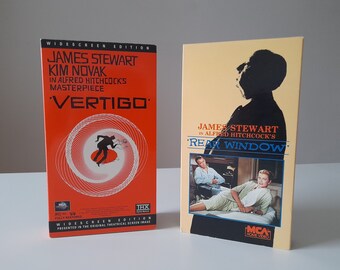 Vertigo VHS and Rear Window VHS, Alfred Hitchcock, Collectable