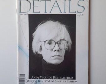 Andy Warhol Remembered, Details Magazine, 1987, Andy Warhol Fan, Andy Warhol Memorabilia, 80s Pop Culture, 80s Memorabilia,