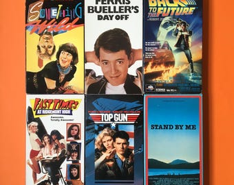 Special VHS Lot Sale, Cult 80s Movies, Top Gun, Back to the Future, Fast Times at Ridgemont High, Something Wild, Stand By Me, 80s VHS, Gift