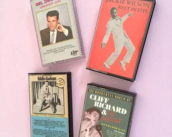 Audio Cassettes, Jackie Wilson, Cliff Richard & The Shadows, Eddie Cochron, 50s Rock, 50s Music, Vintage Rock, 80s Audio Cassettes, Retro