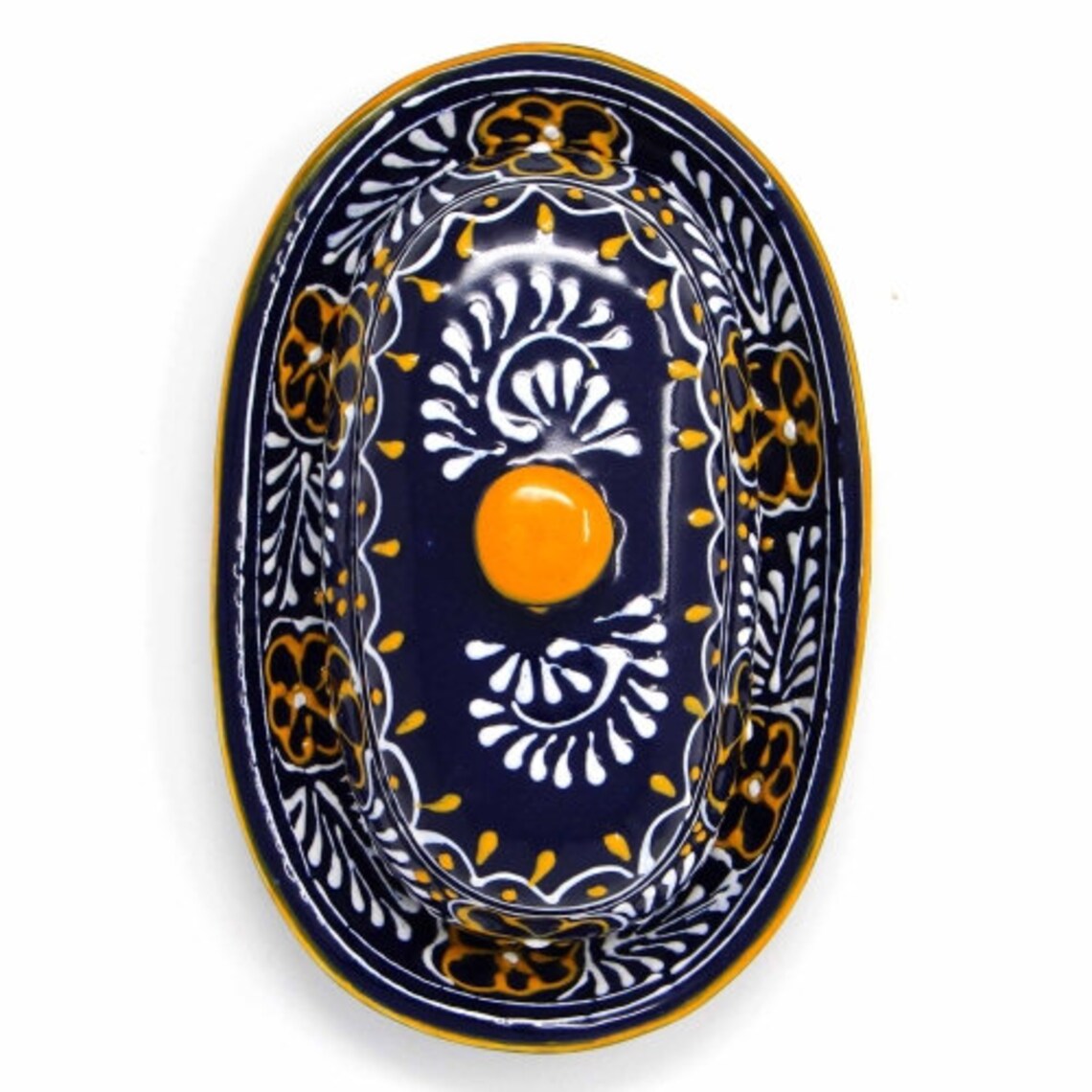 Encantada Handmade Pottery Butter Dish Blue Etsy