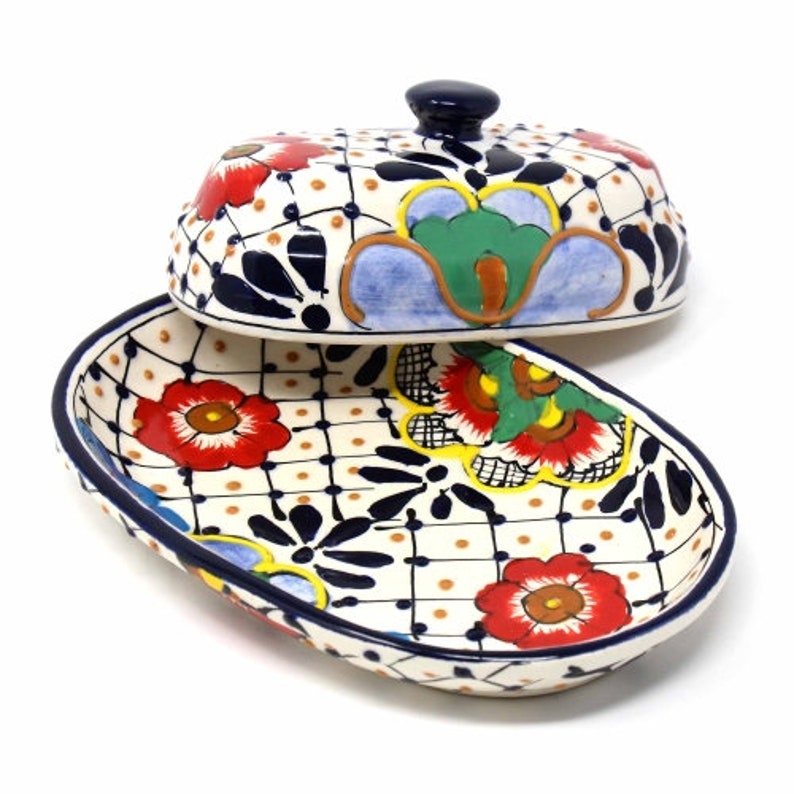 Butter Dish Authentic Mexican Pottery Etsy