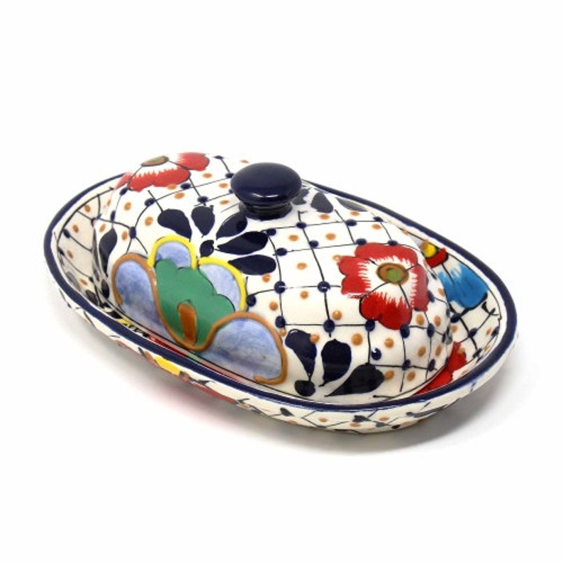 Butter Dish Authentic Mexican Pottery Etsy