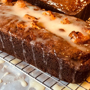 Cinnamon bun-Homemade Banana Bread,  BEST EVER:   Over 1.5 pounds of bread!