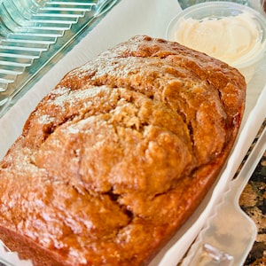 Original- Homemade Banana Bread, no nuts still crazy good!  BEST EVER:   Over 1.5 pounds of bread!