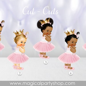 Baby Shower Centerpiece Princess Pink and Gold | Vintage Baby Girl African American
