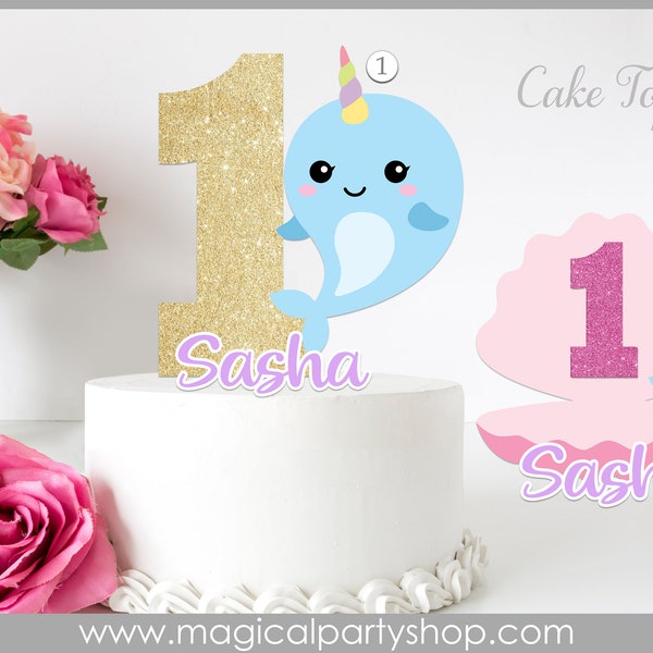 Narwhal Cake Topper - Etsy