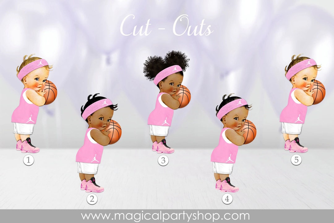 Baby Shower Centerpiece Princess Basketball Pink Gender Reveal Vintage