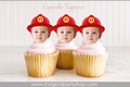 Firefighter Cupcake Toppers | Fireman Cupcake Toppers | Firefighter | Fireman Birthday | First Birthday | Photo Cupcake Toppers | Firetruck