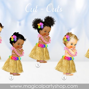 Baby Shower Centerpiece Princess Luau Grass Skirt | Vintage Baby Girl African American