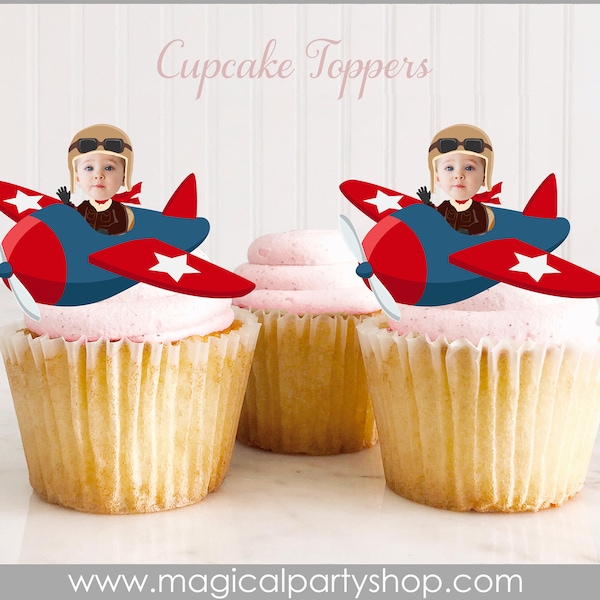 Airplane Cupcake Toppers Etsy