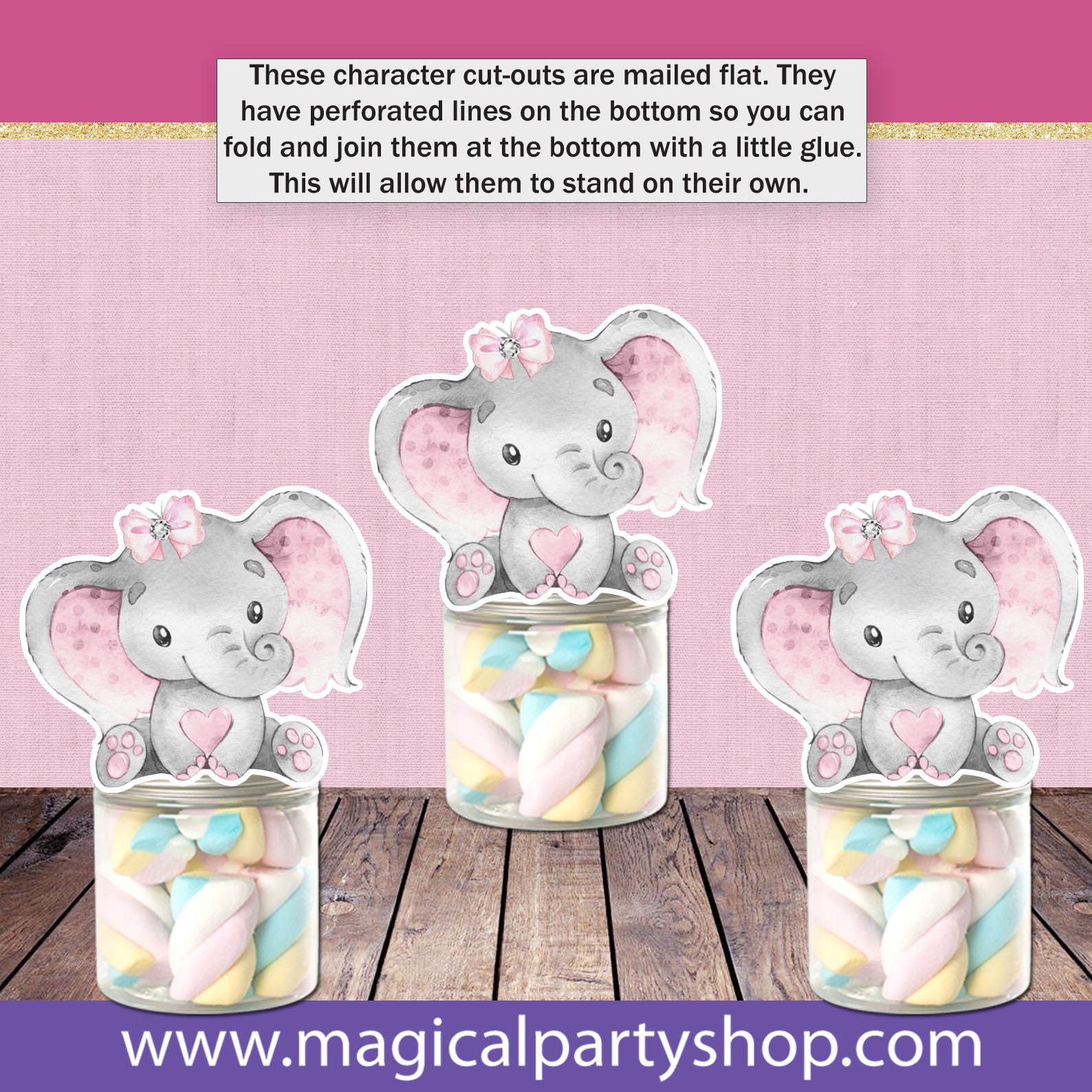 Elephant Baby Shower Party Favors Pink Elephants Baby Etsy