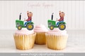 Tractor Farmer Birthday Cupcake Toppers | Photo Cupcake Toppers | Construction | Tractor Farmer Birthday |  Construction Party Decorations