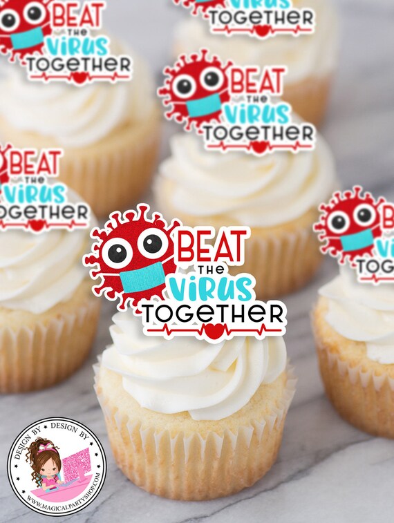 Download Virus Cupcake Toppers Svg Cut File Png And Jpg File Nurses Etsy