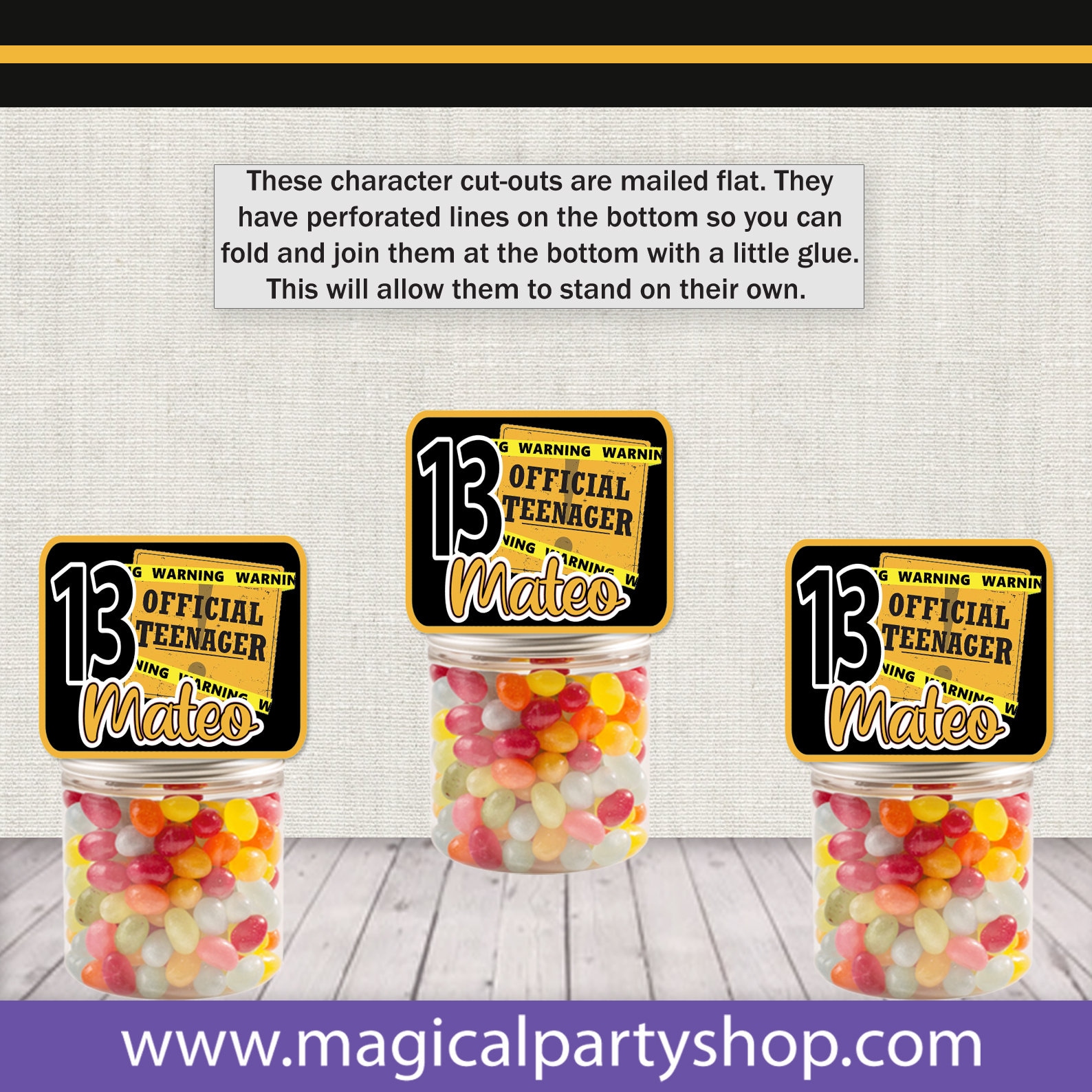 Official Teenager Party Favors 13th Birthday Cake Topper Etsy