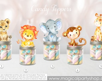 Elephant, Giraffe, Lion Baby Shower Party Favors | Safari Animal Party | Baby Animals | Party Favors