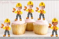 Construction Birthday Cupcake Toppers | Photo Cupcake Toppers | Construction | Construction Birthday |  Construction Party Decorations