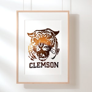 Clemson University Foil Print