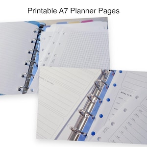 Vertical A7 Planner Inserts Bundle | Basic Monthly Weekly Expense Tracker | Printable A7 Binder Pages | A4 Letter PDF image 6