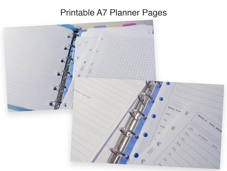 Vertical A7 Planner Inserts Bundle | Basic Monthly Weekly Expense Tracker | Printable A7 Binder Pages | A4 Letter PDF image 6