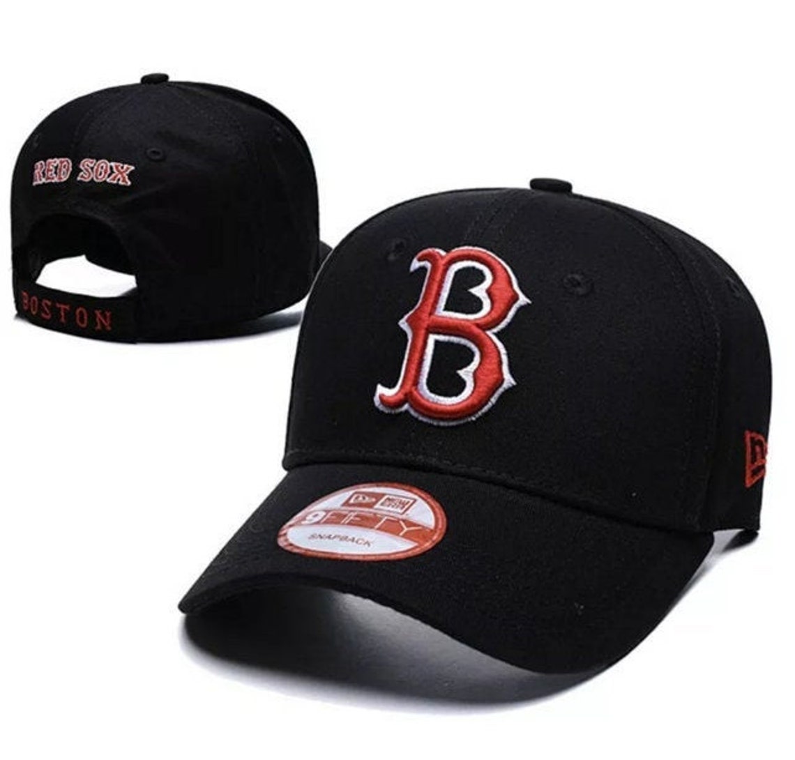 Black Adult MLB Boston Red Sox Cap Hat Unisex Adjustable Etsy