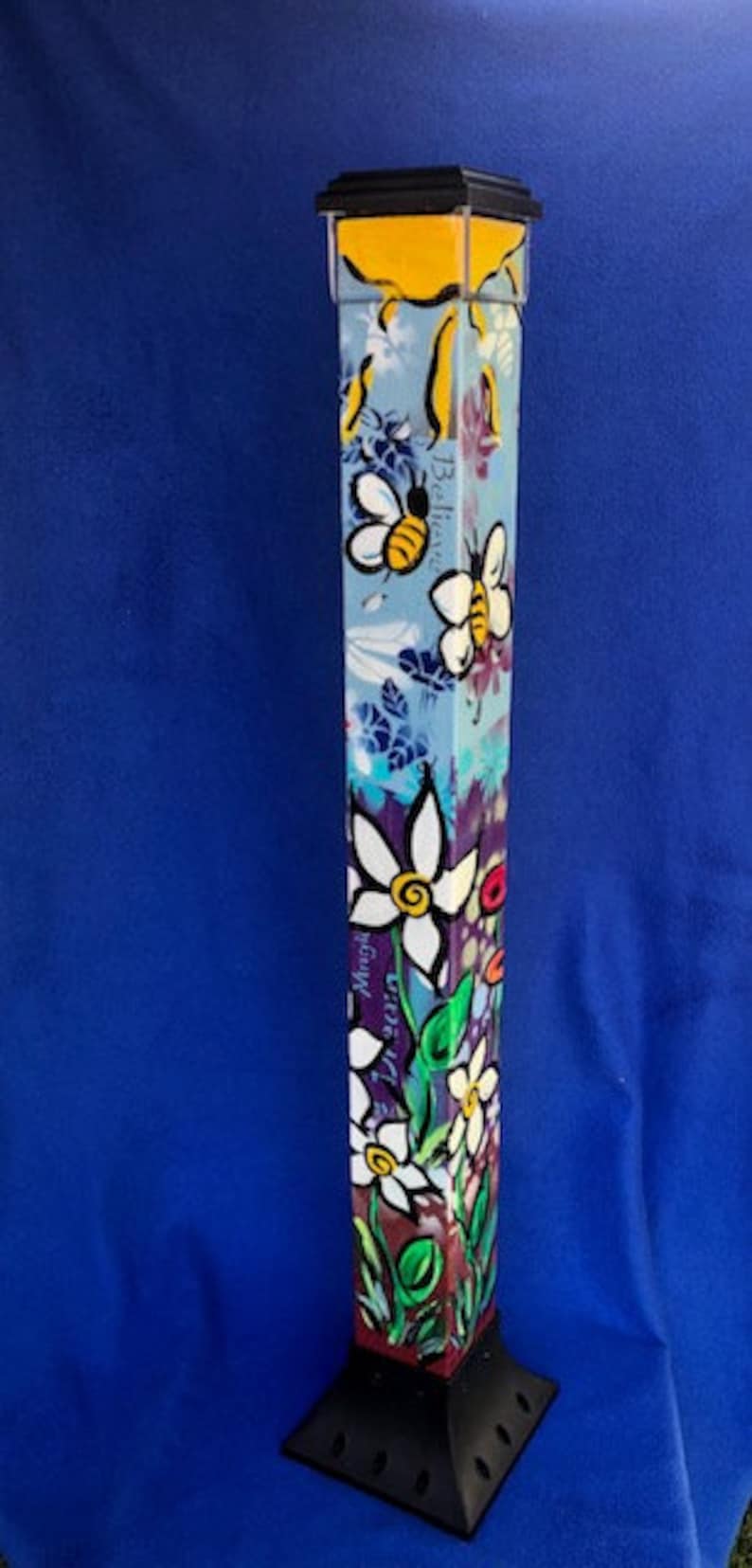 Outdoor Art Light / Whimsey Garden Pole Decoration /totem Etsy