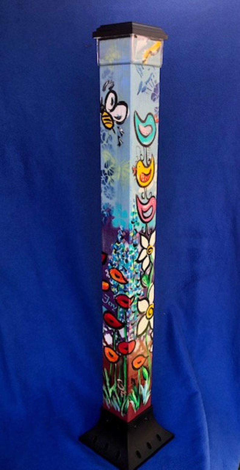 Outdoor Art Light / Whimsey Garden Pole Decoration /totem Etsy