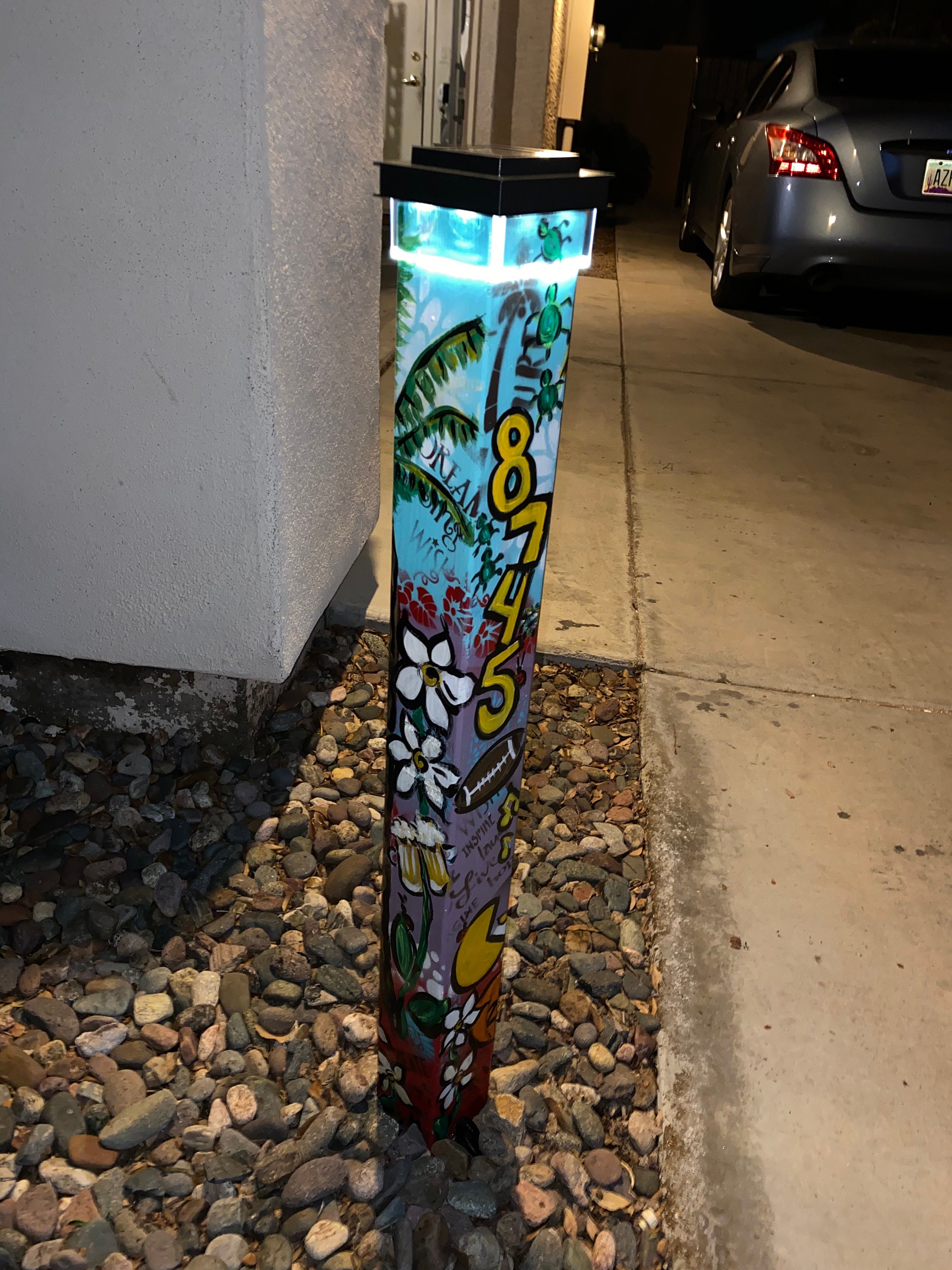 Outdoor Art Light/Garden Decoration /Totem Pole/ yard art Etsy