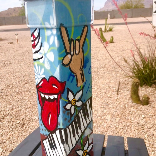 Outdoor Art Light / Whimsey Garden Pole Decoration /totem Etsy