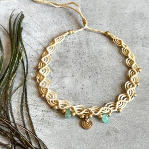 macrame necklace, boho necklace, macrame choker