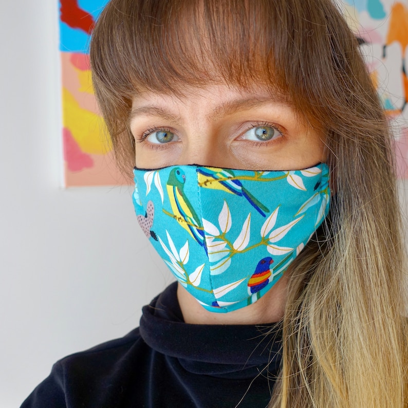 Kangaroo Cotton Face Mask Cloth Dust Mask Australian Animal Etsy Australia