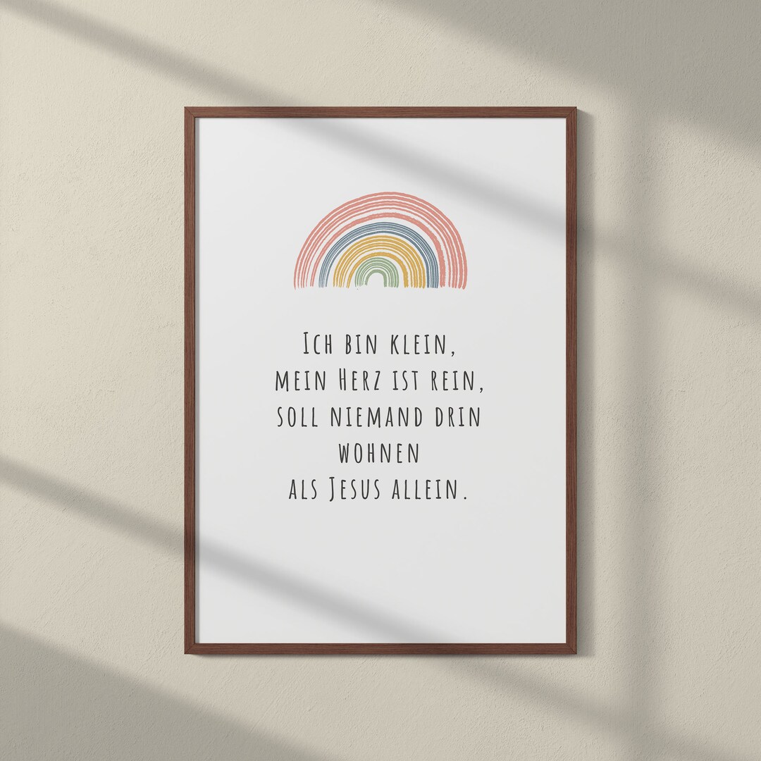 Poster Für Kinder mein Herz Ist Rein Etsy