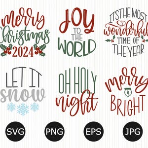 Kerst SVG-bundel, Merry Christmas Holiday Ornament citaat en gezegden, winter gesneden SVG-bestanden, ornamentbundel, kerstmis, gesneden bestanden voor Cricuit