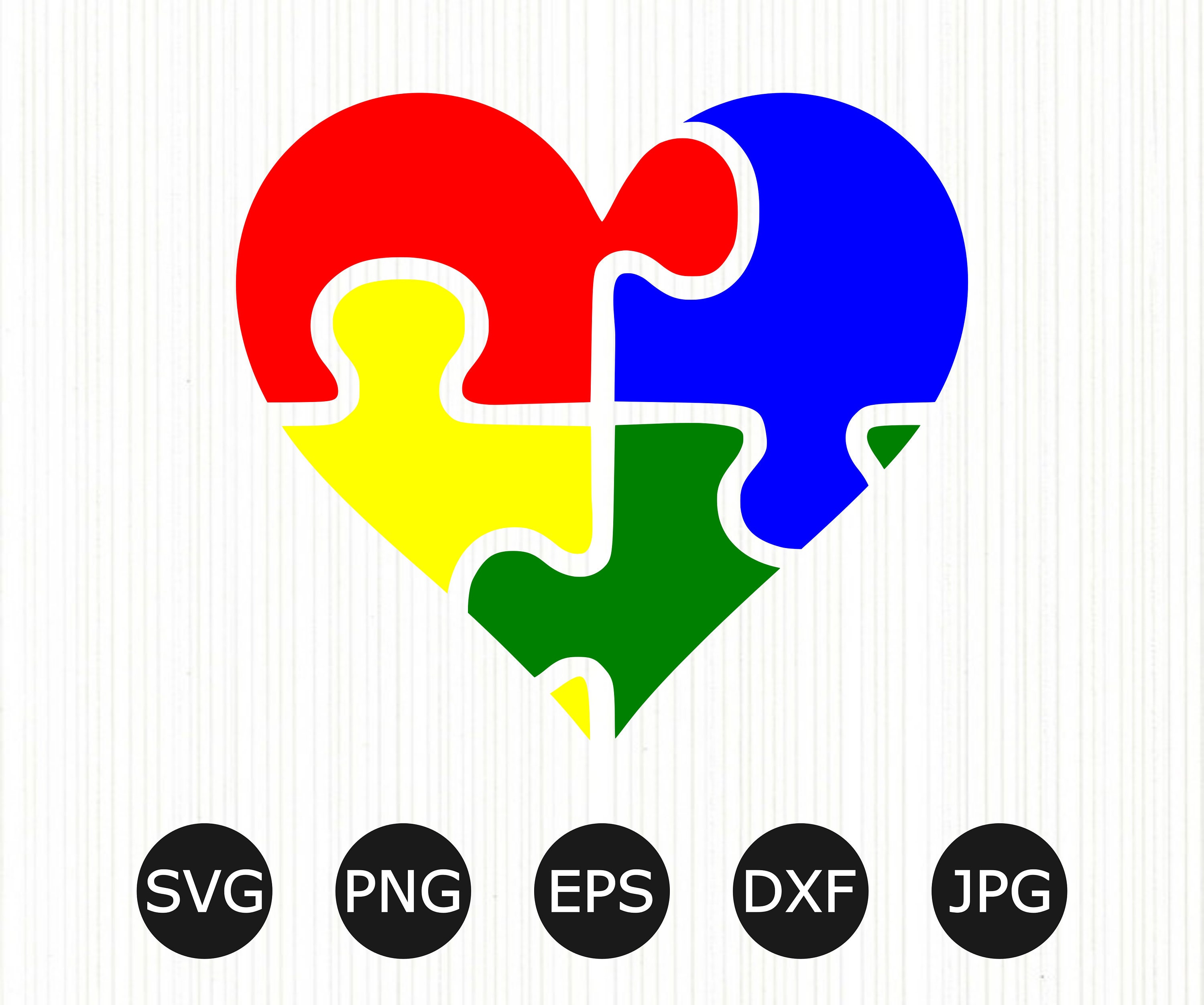 Autism Puzzle Piece Heart SVG Autism Awareness SVG, Autism Shirt Cut