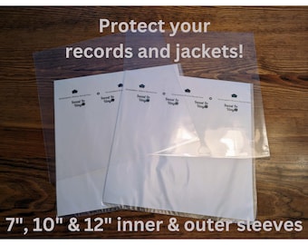 Vinyl Record Sleeves - 7" 10" 12" Rice Paper Inner Sleeve, Outer Sleeve Storage Protection