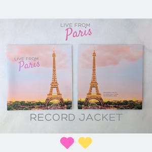Live From Paris Vinyl Record Jacket - Eiffel Tower Cotton Candy