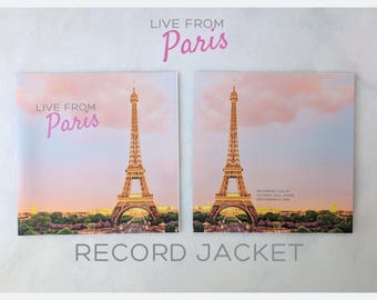 Live From Paris Vinyl Record Jacket - Eiffel Tower Cotton Candy