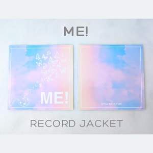 Me! Picture Disc Vinyl Record Jacket - Pink & Blue with Snakes and Butterflies