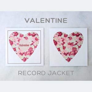 Valentine Heart Vinyl Record Jacket - Heart-Shaped Vinyl, Chocolate Strawberry
